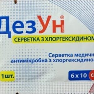 Серветка антимікробна з хлоргексидином «ДезУн» ®