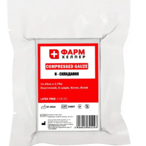 Бинт для тампонади Compressed Gauze 11.4см х 3.75м Фарм Хелпер